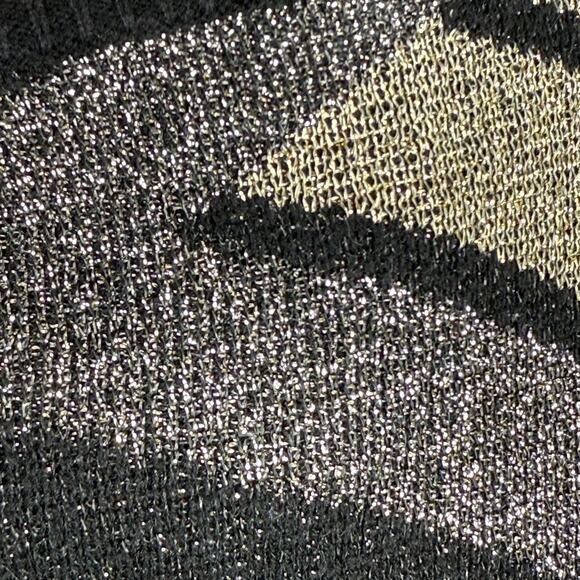 WORTHINGTON Dolman Sweater Sz L Black Gold Metallic 70's Retro Glam Grannycore - Picture 8 of 9